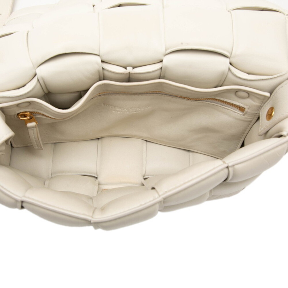 BOTTEGA VENETA White Leather Intrecciato Shoulder Bag - Picture 4 of 7